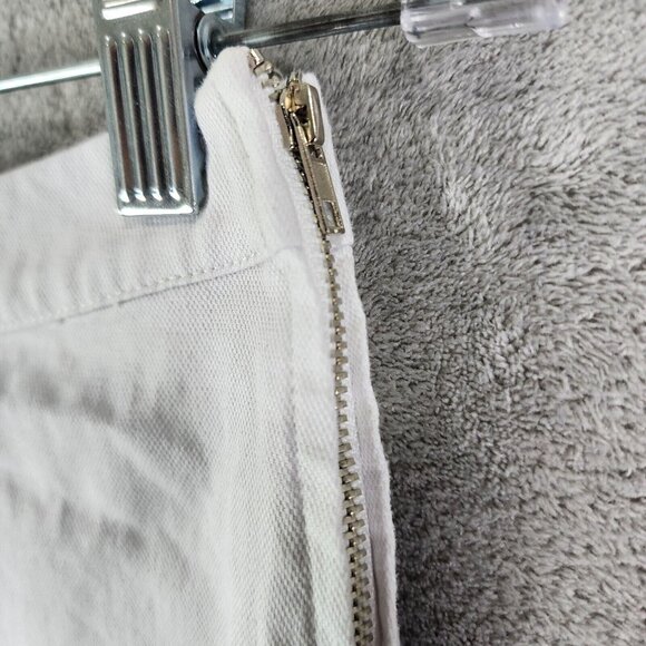 Womens White Sugar + Lips Denim Mini Skirt Ruffles Size XS - Picture 3 of 10